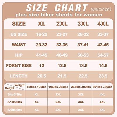 Hi Clasmix 3 Pack Plus Size Biker Shorts for Women(1X-4X)-High