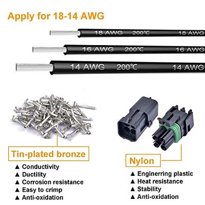 Twippo 20 Kits 2 Pin Connector Weather Pack Connectors Kit Waterproof  Automotive Electrical Connectors 2 Pin 18-14 AWG - Yahoo Shopping