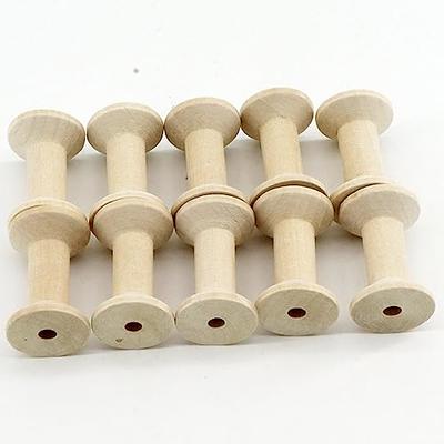 20 Pcs Wooden Thread Spools Unfinished Wire Barrel Spools Empty Sewing  Thread Ribbon Holder Spools DIY Craft Needlework Tools, 1.85x1.22 in -  Yahoo Shopping