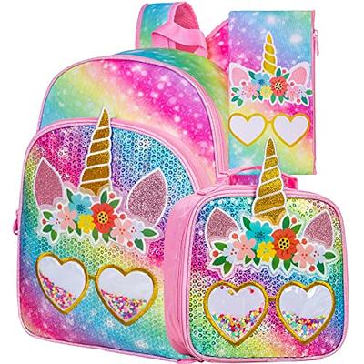 Unicorn School Backpack for Girls, Light Weight Kids Backpack ,16 inch –  Maya Collections LLC