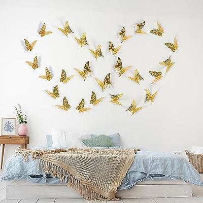  72 Pcs Butterfly Wall Decor Stickers, 6 Styles Gold Butterfly  Decorations, 3 Sizes 3D Butterfly Party Decorations/Birthday  Decorations/Cake Decorations, Gold Butterflies for Gold Wall Decor Room  Decor : Tools & Home