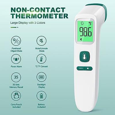 Digital Infrared Forehead Thermometer for Adults and Kids Baby Babies  Touchless Basal Thermometer No Touch Fever Instant Read Thermometers for  Humans