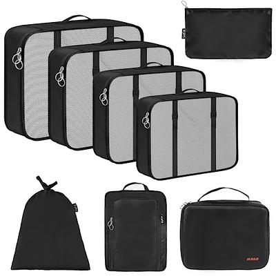  Veken 8 Set Packing Cubes for Suitcases, Travel Essentials for  Carry on, Luggage Organizer Bags Set for Travel Accessories in 4 Sizes  (Extra Large, Large, Medium, Small), Black : Clothing, Shoes