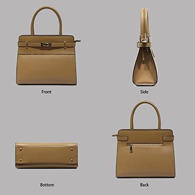 Alena Culian Womens Leather Handbag With Shoulder Strap Large Capacity Top  Handle Tote Satchel Crossbody Shoulder Bags