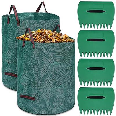 JOYDING 3 Pack Reusable Yard Waste Bags 32 Gal Trash Clippings Bags for Yard  Garden Lawn to Loading Leaf