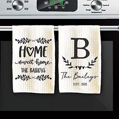 Personalized Kitchen Towels 2 Pc Set for the Cooking Couple