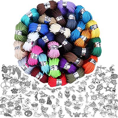 Waxed Polyester Cord, 30 Colors 1mm Wax String Cotton Cord 328 Yard Waxed  Thread with Jewelry Making Pendant Charms Bulk for DIY Friendship Bracelet  Necklace - Yahoo Shopping