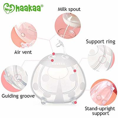  Haakaa Breast Shell with Cleaning Brush Breastmilk Collector  for Breastfeeding Silicone Milk Catcher Soft and Reusable 2.5oz/75ml, 1pc :  Baby