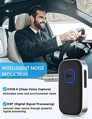 COMSOON Bluetooth Receiver for Car, Noise Cancelling 3.5mm AUX Bluetooth  Car Adapter, Wireless Audio Receiver for Home Stereo/Wired Headphones, Hands -Free Call, 16H Battery Life - Black+Silver - Yahoo Shopping
