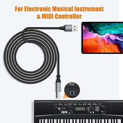 USB 2.0 B Cable Cord for Arturia MiniLab MKII MIDI Controller