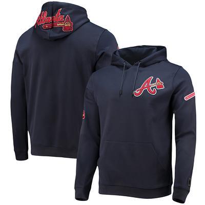 Atlanta Braves Fanatics Branded Official Logo Fitted Pullover Hoodie - Red
