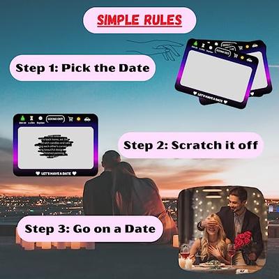 40 Date Ideas for Couples Date Night - Unique Scratch Off Date Night Card  Games, Valentines Day