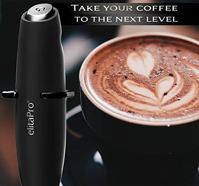 YUSWKO Milk Frother Handheld for Coffee, Rechargeable Drink Mixer with 3  Heads 3 Speeds Electric Coffee Frother Whisk, Gift for Many Occasions and