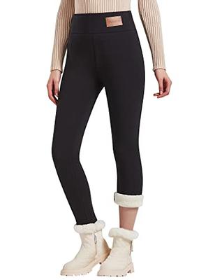 Womens Thermal Fleece Lined Leggings - Winter Sherpa Warm Pants, High  Waist