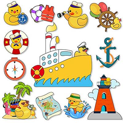 1 Pair Fish Boat Stickers Cruise Body Stickers Art Pattern Waterproof  Sticker