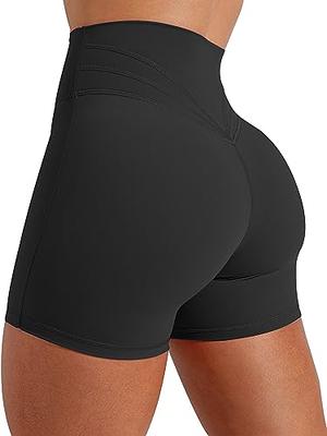 High Waisted Stretch Shorts Women Yoga Gym Tummy Control Workout Shorts  Naked Feeling Soft Compression Short Pants