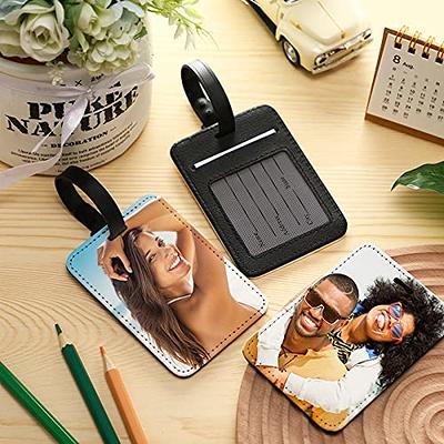 Sublimation Luggage Tags PU Leather Name Tag Blank Suitcase Tags Heat  Transfer Bag Tags Business ID Card Holder Travel ID Tags for DIY Travel  Suitcase