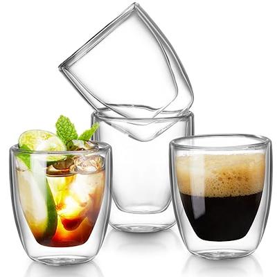 3 oz. Small Espresso Cups Double-Wall Borosilicate Glass Coffee