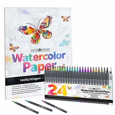  TEHAUX 25pcs Set Watercolor Painting Brushes