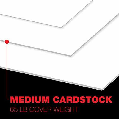 5 x 7 Cardstock - White Artist Eggshell Finish - 65lb Cover (177 gsm) -  (100 Sheets) - Works on Inkjet or Laser Printers - Great for Cards, Menu's