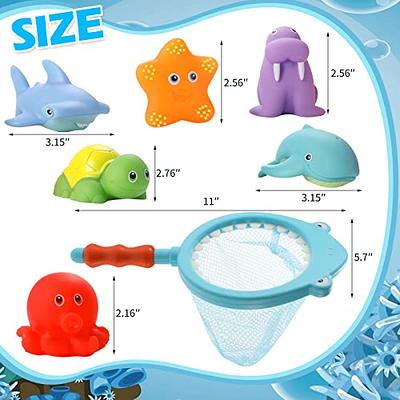 Bath Toys Floating Boat Train with Silicone Bath Toys, 9Pcs Mold