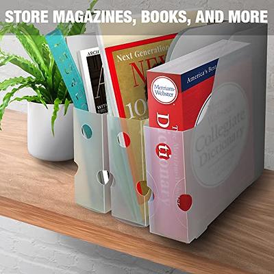 Samsill 12x12 Paper Storage, Clear Magazine File Holder for