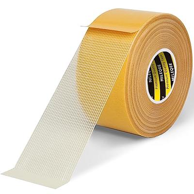 MILEQEE Double Sided Fabric Tape Heavy Duty 059inchx164ft High Sticki