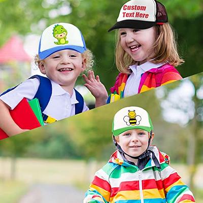 Trucker Hat for Kids Summer Polyester Mesh Cap Adjustable