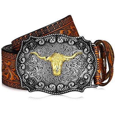  RechicGu 2 Pieces Western Styles Belt Buckle, Cowboy