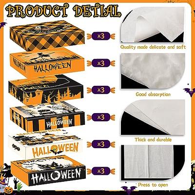  Yeaqee 12 Pack Halloween Facial Tissues Cube Box with