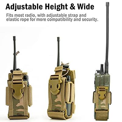 VIPERADE Radio Holster, MOLLE Radio Pouch for Vest, Universal Walkie Talkie Holster  Radio Holder for Duty Belt, Police Radio Holder Tactical Radio Pouch for  Baofeng, Motorola Black