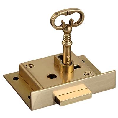 PACK OF 2 QUALITY BRASS DESK DRAWER LOCK KIT +2 KEYS Cabinet/Cupboard Door  Catch