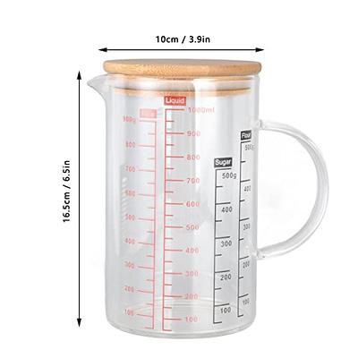 Farberware 4-Cup Borosilicate Glass Wet and Dry Measuring Cup with  Oversized Measurements, Clear