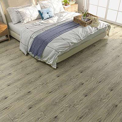 VEELIKE Marble Peel and Stick Floor Tile -12x12 Removable Self Adhesive  Vinyl Flooring Waterproof 12-Pack Grey/White Tiles Stickers for Bedroom