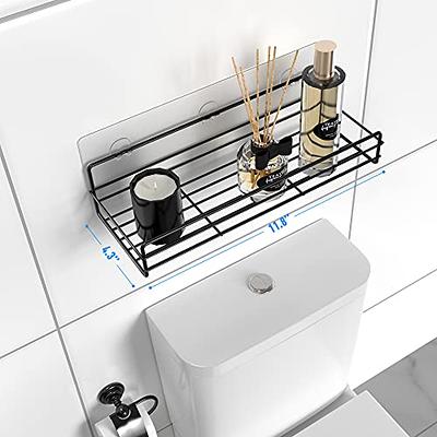 Shower Caddy Basket Shelf Traceless Adhesive Shower Wall Shelf Rustproof  Bathroom Shower Storage Organizer Bathroom Accessories