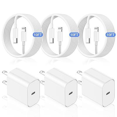 3Pack Dual Port USB-C Wall Plug-in USB Charger, AILKIN 20W Power Delivery +  QC3.0 A Double Fast Charging Block for iPhone 15 14 13 12 Pro Max Mini 11