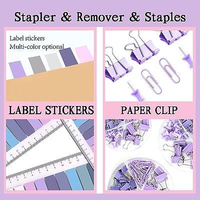 Purple Stationery Set Purple Desk Accessories Stapler and Tape