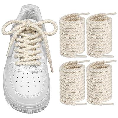  Endoto 2 Pairs Round Rope Shoe Laces Thick Cotton Shoelaces  Strings for Air Force 1, Air Jordan,Dunk Chunky Twisted Shoelaces Sneaker  Shoes(Color:Black,Size:5MM-40Inch) : Clothing, Shoes & Jewelry