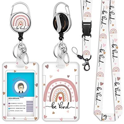 Bank,pc Retractable ID Badge Holder (Card Holder + Retractable Clip), Heavy Duty Badge Reel, Removable Key Fob, Cruise Card Holder for Nurses