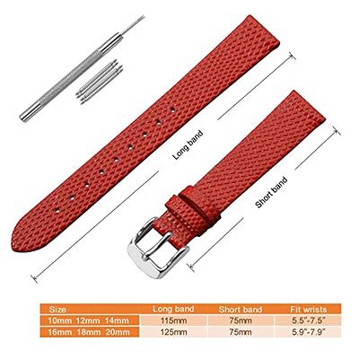 EACHE Classical Thin Leather Watch Bands for Ladies, Genuine Leather Watch  Straps for Women & Mens 12mm 14mm 16mm 18mm 20mm More Colors
