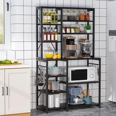 Kitchen Baker's Rack, 6 Tier Storage Cabinet with Power