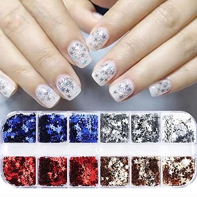 Patriotic Glitter Stars Body Stickers