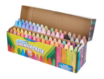 Crayola Washable Sidewalk Chalk Assorted Colors Pack Of 64 Pieces - Office  Depot