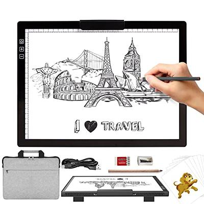 KOBAIBAN Wireless A4 Light Pad with Carry Bag, Innovative Stand, Top Clip,  Stepless/ 6-Level Dimmable Brightness Rechargeable tracing Light Box/Board  for Cricut Vinyl, Weeding Tool, Diamond Painting - Yahoo Shopping