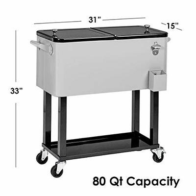 Permasteel 80 Quart Portable Cooler in Galvanized Steel