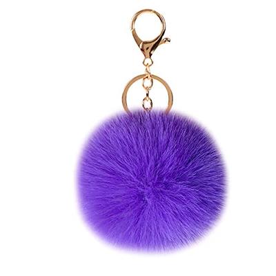 Fur Charm Puff Ball Purse Keychain - Inspire Uplift