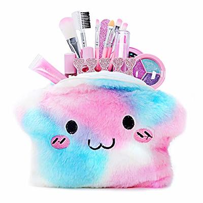 Mozok Kids Makeup Kit for Girls, Real Play Make Up Set Toys for 3 4 5 6 7 8 9 10 Years Old Girls, Washable Pretend Dress Up Beauty