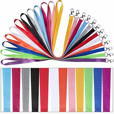 YOUOWO Lanyards 12 Pack Neck Office Lanyard 12 Colors White Blue