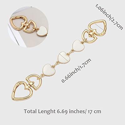 2 PCS 4.7 Inch Artificial Pearl Bag Chain Strap Extender for 