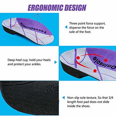 Shoe Insoles Women, High Heel Insoles, (2 Pairs) Arch Support Insoles  Breathable, New Material, 5D Sponge Barefoot Comfort Insoles, for  Massaging, Arch Pain and Foot Pain Relieve : Amazon.in: Shoes & Handbags
